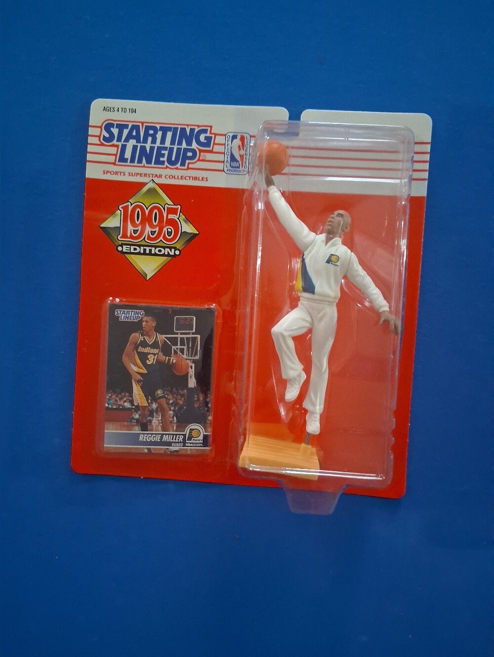 1995 REGGIE MILLER Kenner Starting Lineup Figure & Card ~Indiana Pacers~